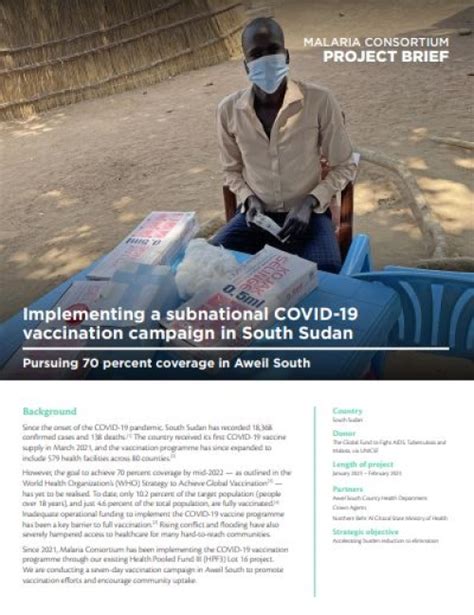 Malaria Consortium Implementing A Subnational COVID 19 Vaccination