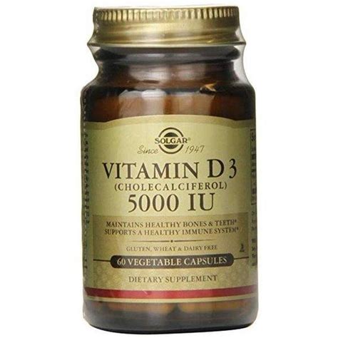 Витамин d solgar vitamin d3 cholecalciferol 5000 iu 60 veg cap