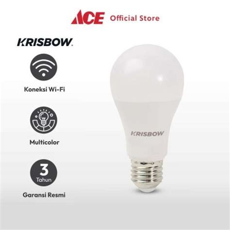 Promo Ace Krisbow Smart Bohlam Led Watt Rgbcw Multi Color Diskon