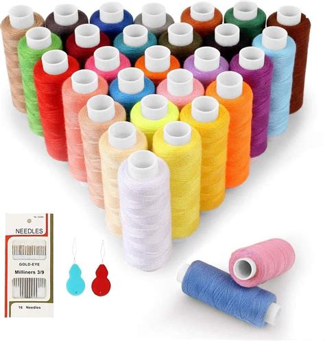 Hilo De Coser Kit De Costura De 30 Colores 240 Yardas Para Carretes 100