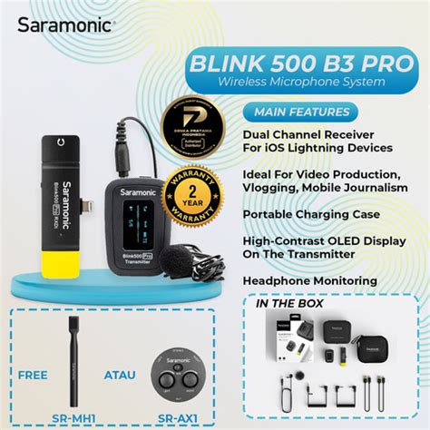 Promo Saramonic Blink 500 B3 Pro Wireless Microphone System Cicil 0 3x