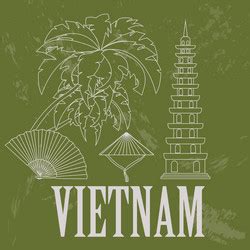 Textured Map Vietnam Hand Drawn Ethno Royalty Free Vector