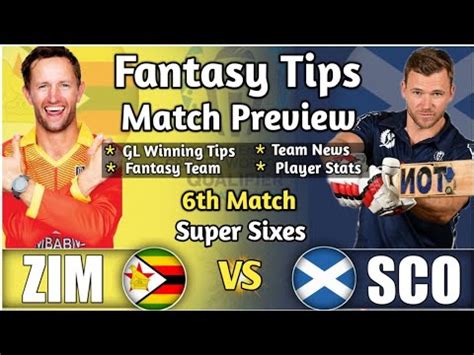 ZIM Vs SCO Dream11 Prediction ZIM Vs SCO Dream11 Team ZIM Vs SCO