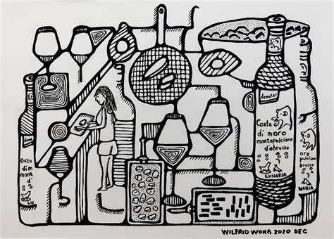 Home Cooked Food A Cubism Doodle