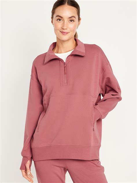 Dynamic Fleece Oversized Half Zip Tunic Old Navy