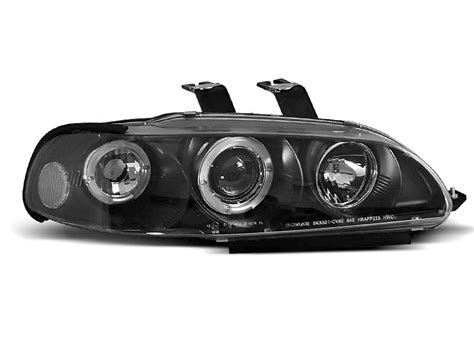 Faros Delanteros Angel Eyes Honda Civic D Fondo Negro