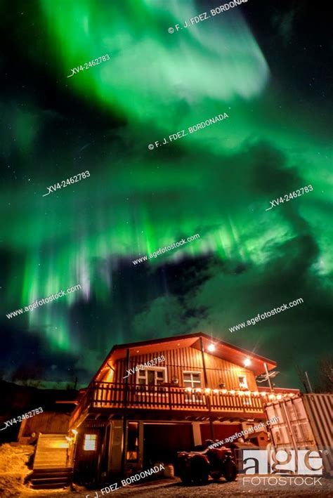 Aurora Borealis, Northern lights phenomenon in winter. Iceland ...