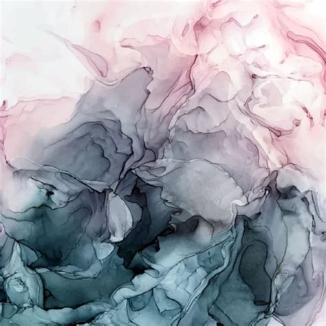 Soft – Blush and Paynes Grey Flowing Abstract | abstract art, interior ...