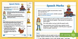 What Are Speech Marks How To Use Speech Marks Twinkl