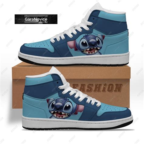 Stitch Jordan Sneakers Stitch High Top Shoes Stitch Aloha Shoes Stitch Movie Sneakers Stitch