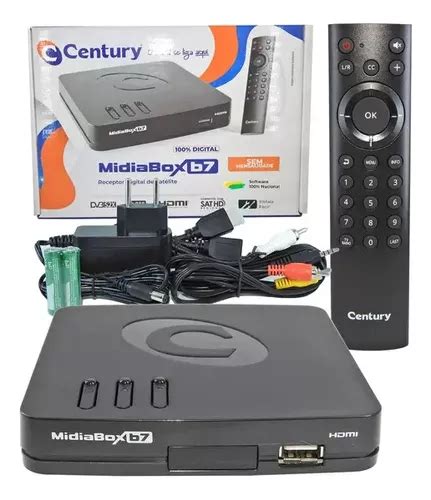 Receptor Midiabox B Century Midia Box B Hdtv Sat Regional Frete Gr Tis