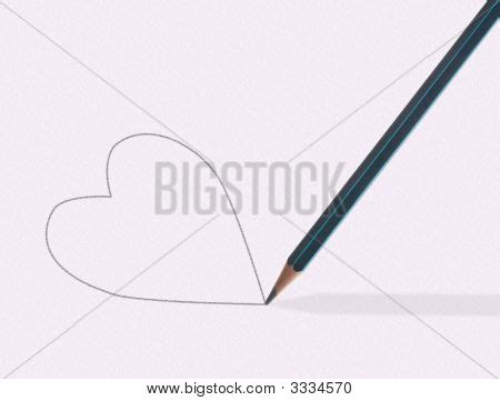 Pencil Drawing Heart Image & Photo (Free Trial) | Bigstock