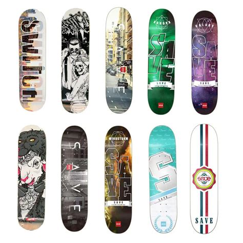 New SAVE Skateboard Decks 8" Canadian Maple Shape Skateboarding Deck ...