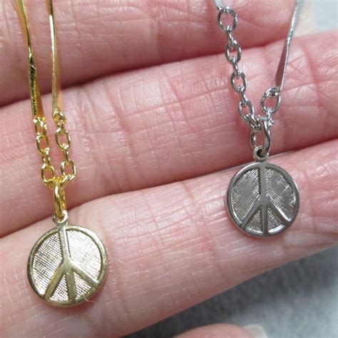 Shop Peace Sign Necklace Etsy