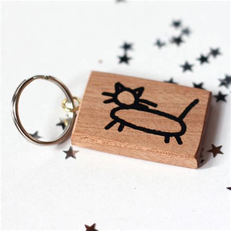 Wooden Key Tag Hobo Cat Sign For Kind Woman Lives Etsy