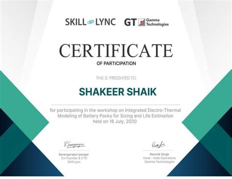 Skill Lync Certificate PPT