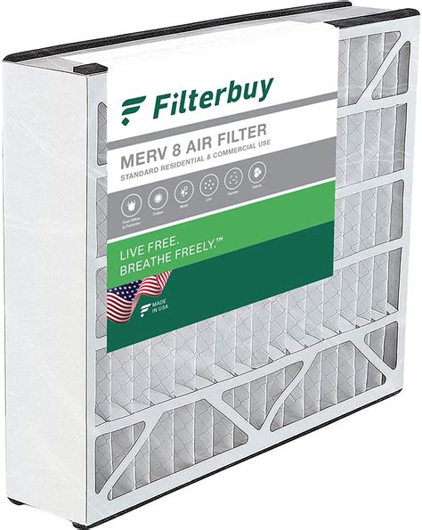 Filterbuy 20x25x5 Merv 8 Pleated Hvac Ac Furnace Air Filters For Trion