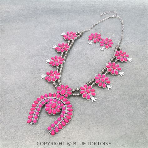 Squash Blossom Statement Necklace Set Bluetortoisewholesale