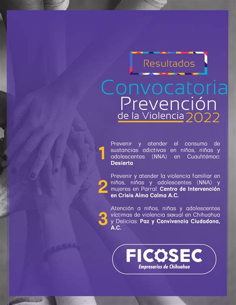 Convocatoria Prevención de la violencia 2022 Segundo lanzamiento