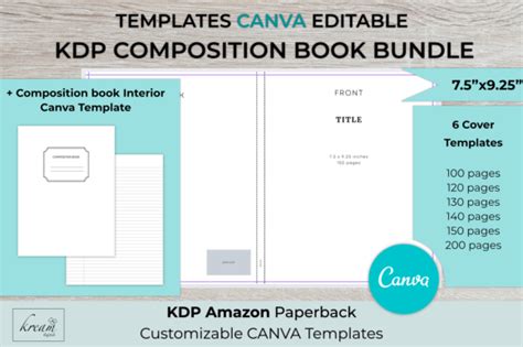 Canva Kdp Composition Book And Covers Graphic By Kream Digital