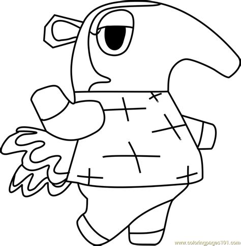 Pango Animal Crossing Coloring Page for Kids - Free Animal Crossing ...