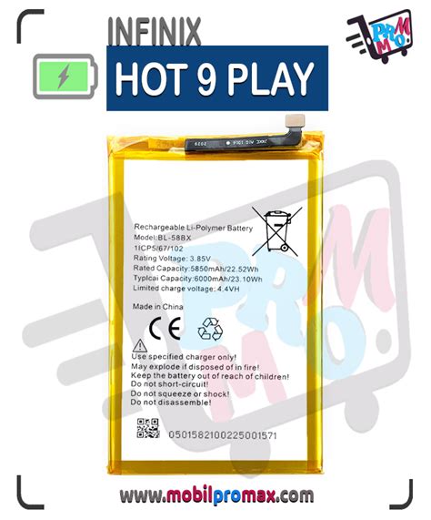 Infinix HOT 9 PLAY BATTERY Mobilpromax