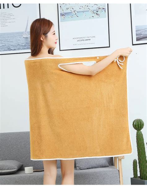 Coral Fleece Body Scrub Towel Women Bath Towel Logo Dress Skirt Big Towel Strong Water