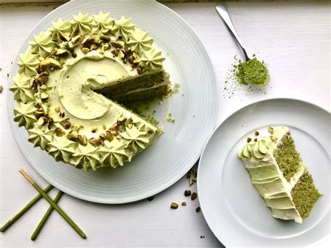 Matcha Cake With White Chocolate And Pistachios Maverick Baking