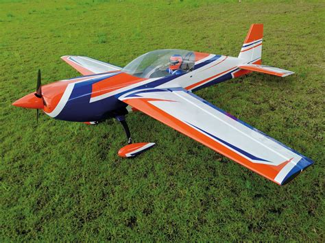 Extremeflight Rc Extra V Orange Blau Weiss Zylinder