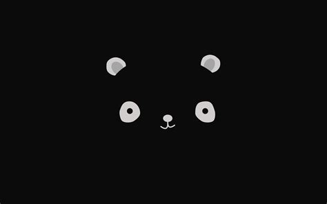 Wallpaper For Desktop Laptop Ag17 Cute Minimal Panda Dark Illust Art