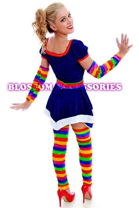 G23 Ladies Rainbow Brite Hero 80s Fancy Dress Up Party Halloween Costume Outfit Ebay