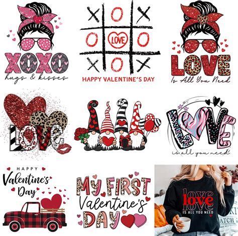 Amazon Pcs Valentines Day Iron On Decals Valentines Iron On