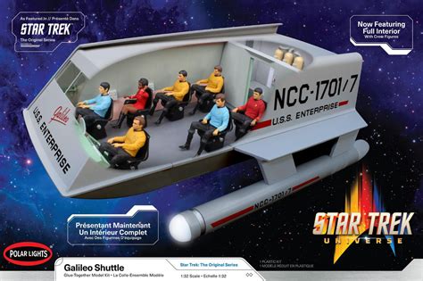 1/32 Polar Lights Galileo Shuttle Star Trek with Interior & Figures ...