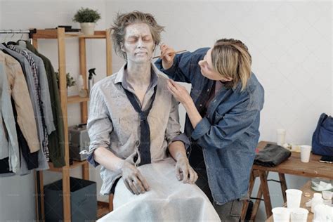 Makeup Artist Creating A Zombie - Stock Photos | Motion Array