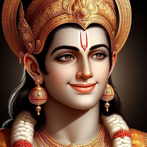 Premium Photo | Lord Rama Portrait Illustration of Lord Rama Happy Ram ...