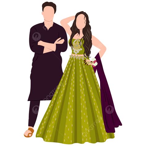 Indian Wedding Couple Outfits Traditional Lehenga And Indo Western For