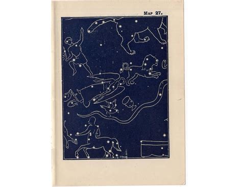 C. 1948 PLOUGH QUARTER CONSTELLATION Lithograph Original Vintage Print ...