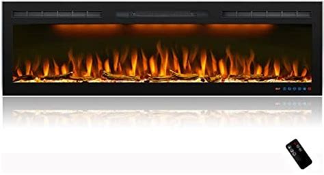 Mystflame 60 inch Electric Fireplace, Recessed and Wall Mounted Slim ...