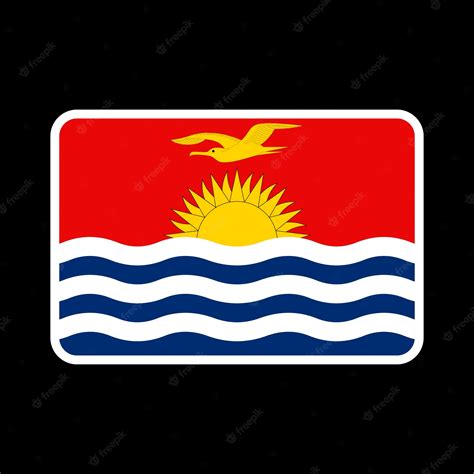 Premium Vector | Kiribati flag official colors and proportion vector