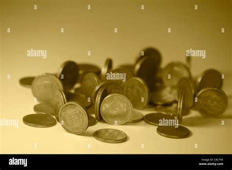 Indian Rupees, Coins Stock Photo - Alamy