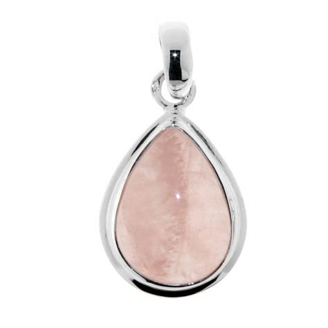 Pendentif Quartz Rose Argent Ref 18983