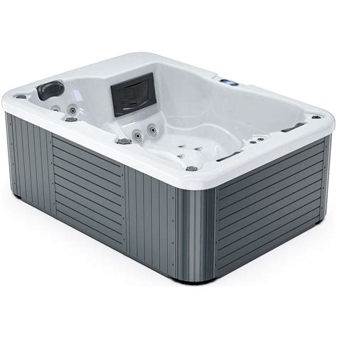 Luxuria Spas Hillcrest 3 Person 47 Jet Acrylic Lounger Hot Tub With Ozonator Hot Tub Outdoor