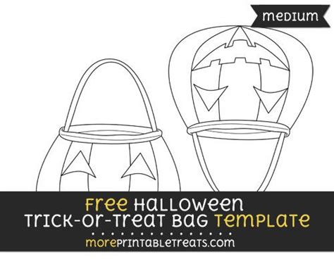 Free Halloween Trick Or Treat Bag Template - Medium | Trick or treat bags, Halloween hacks ...