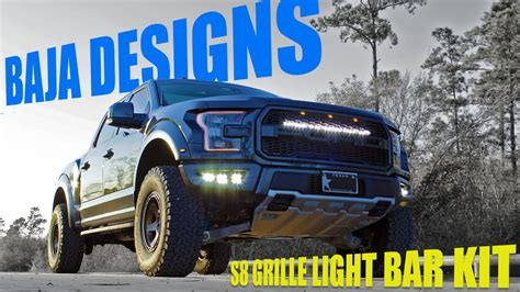 Baja Designs Ford Raptor S Grille Led Light Bar Kit Youtube