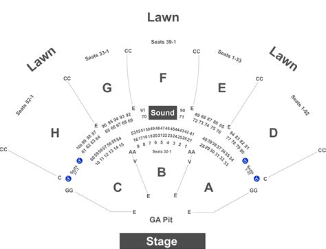 Ruoff Music Center Seating Chart Clipart Large Size Png Image Pikpng