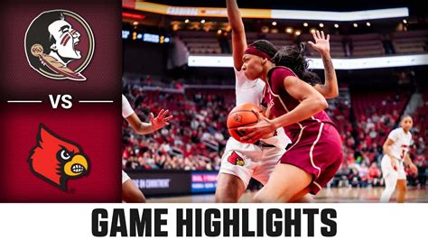 Florida State Vs Louisville Game Highlights Acc Women S