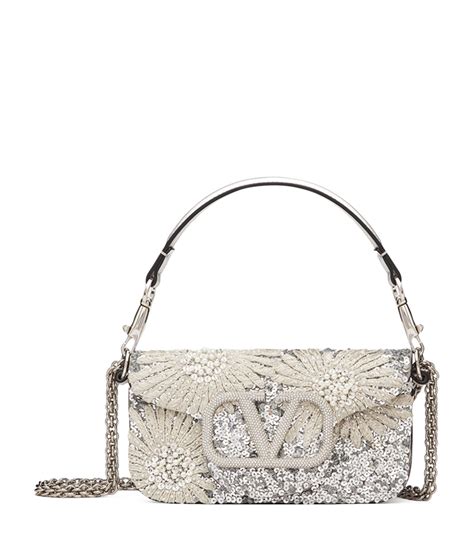 Womens Valentino Garavani multi Embellished Locó Top Handle Bag