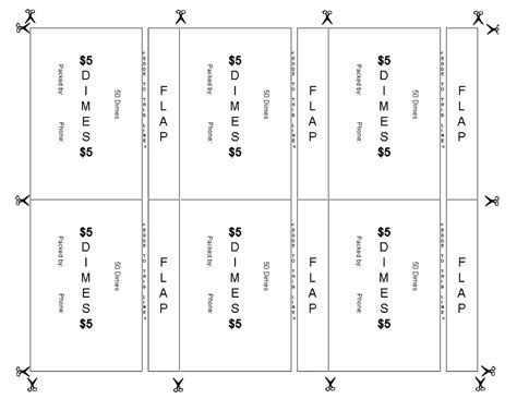 Wrapper Template Free Printable Coin Wrappers | FREE Printable