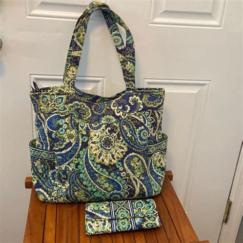 Vera Bradley Bags Vera Bradley Pleated Tote Trifold Wallet Set In