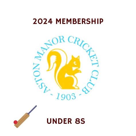 Annual Membership 2024 Under 8s Aston Manor Cricket Club